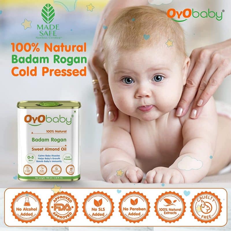OYO BABY Badam Rogan oil for Baby Massage 100 ml 1