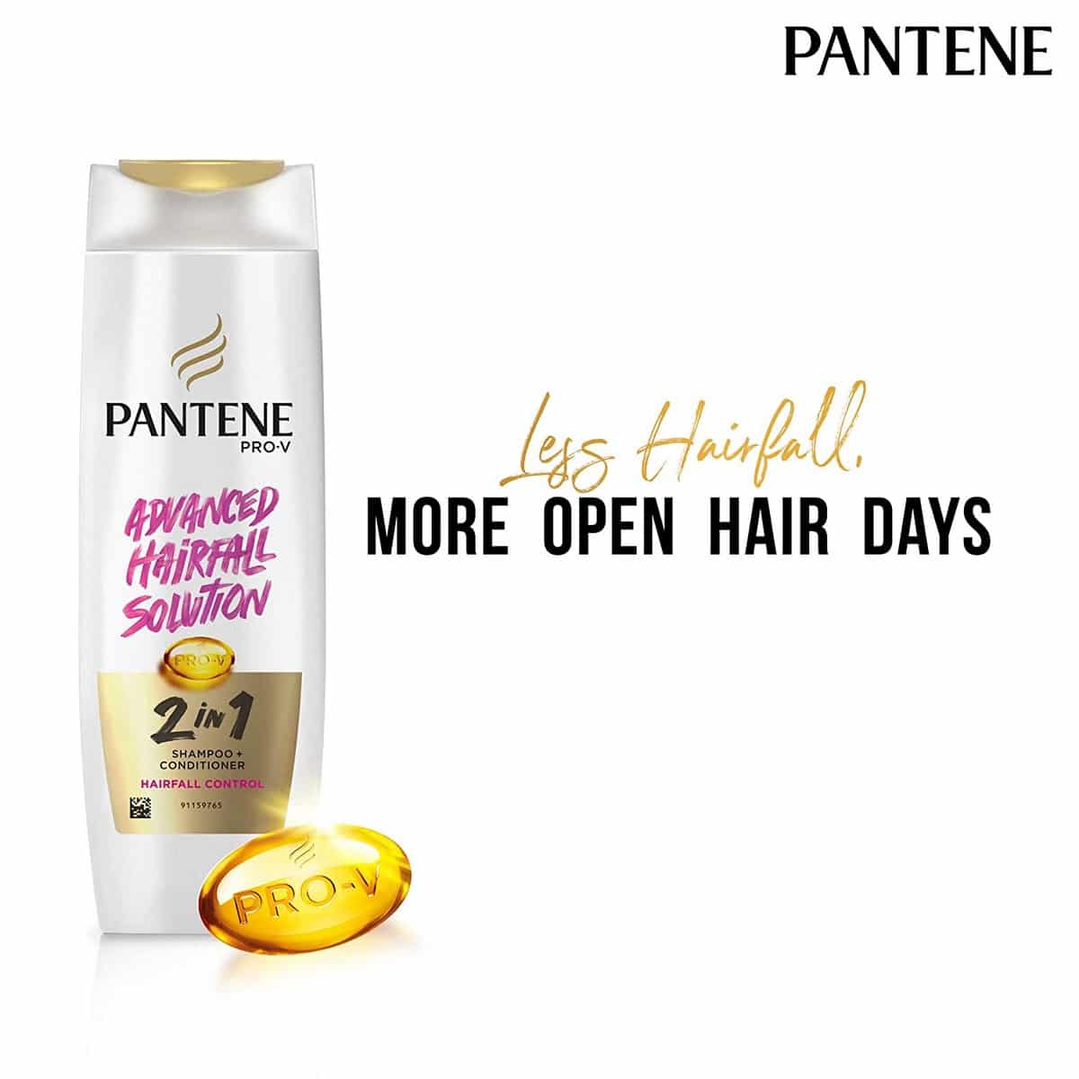 Pantene 2 in 1 Anti Hair Fall Shampoo + Conditioner (180 ml) - RichesM  Healthcare