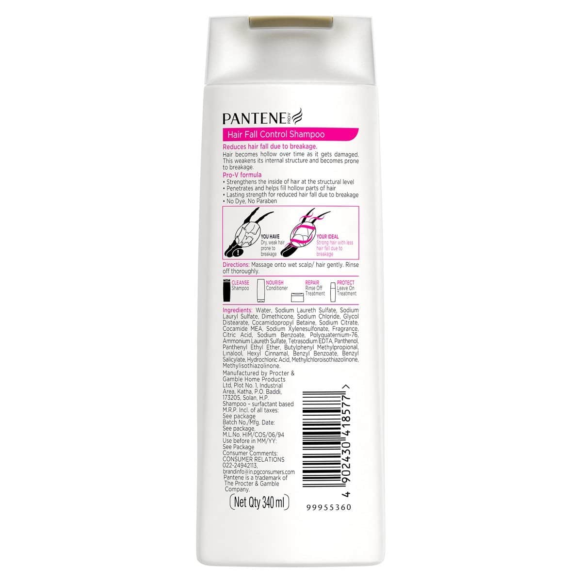 Pantene Hair Fall Control Shampoo (340 ml) - RichesM Healthcare