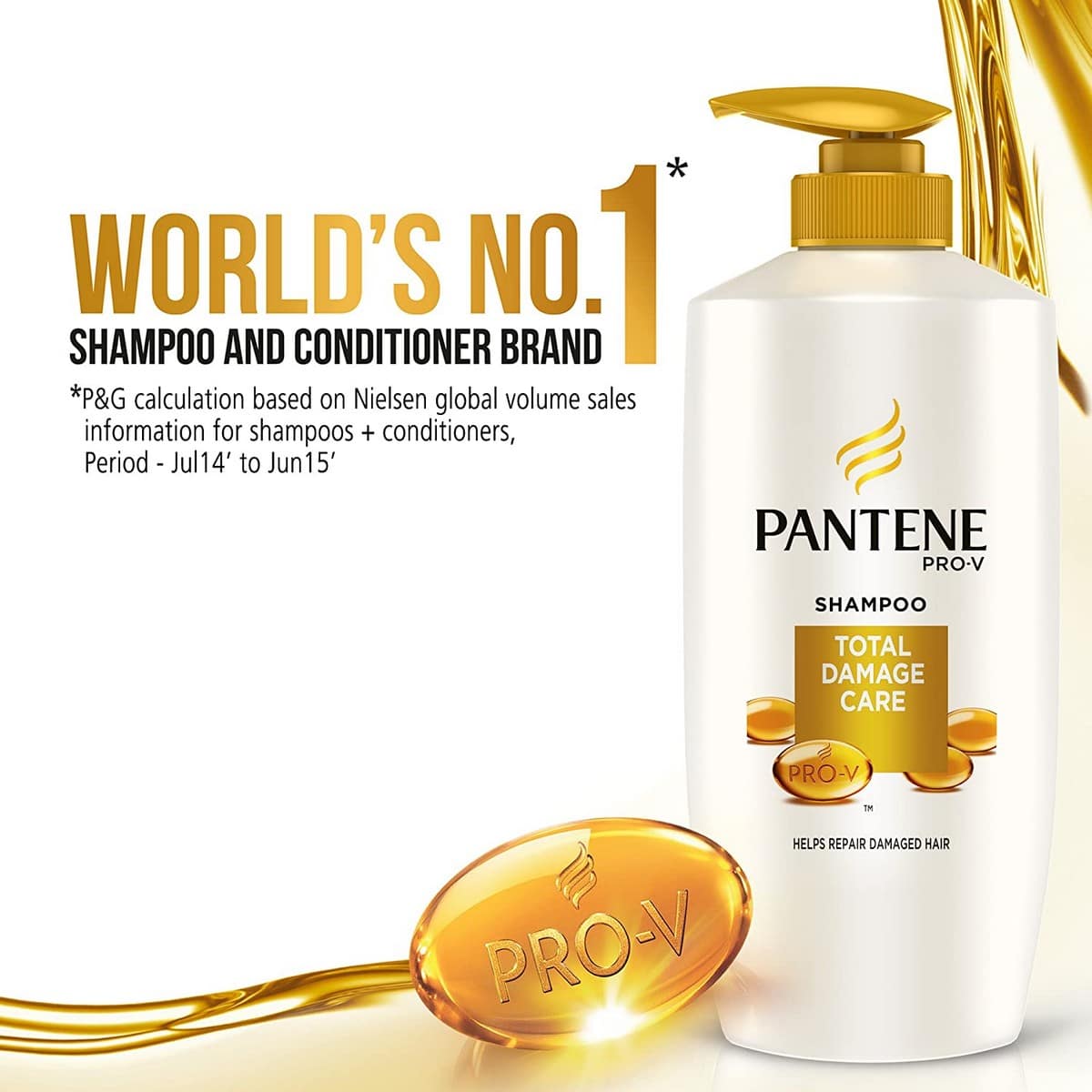 Pantene Total Damage Care 10 Shampoo, 180ml ORIGINAL FREE SHIP