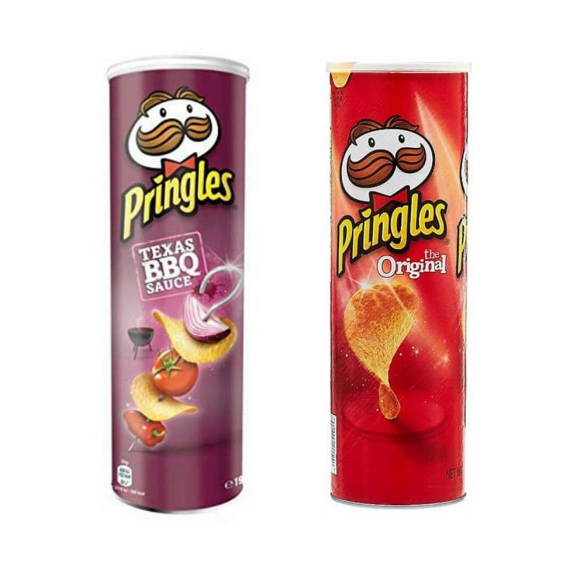 Pringles Potato Chips Combo Original BBQ 165 Grams Pack of 2