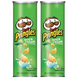 Pringles Sour Cream Onion Potato Chips 158g Pack of 2