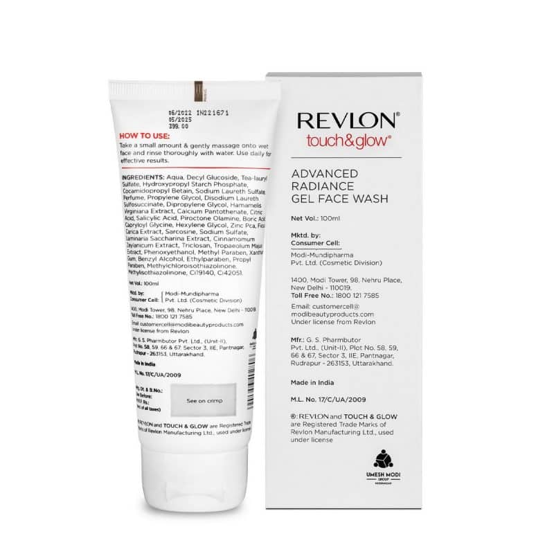 Revlon Touch Glow Advanced Radiance Gel Face Wash 100 Ml 1