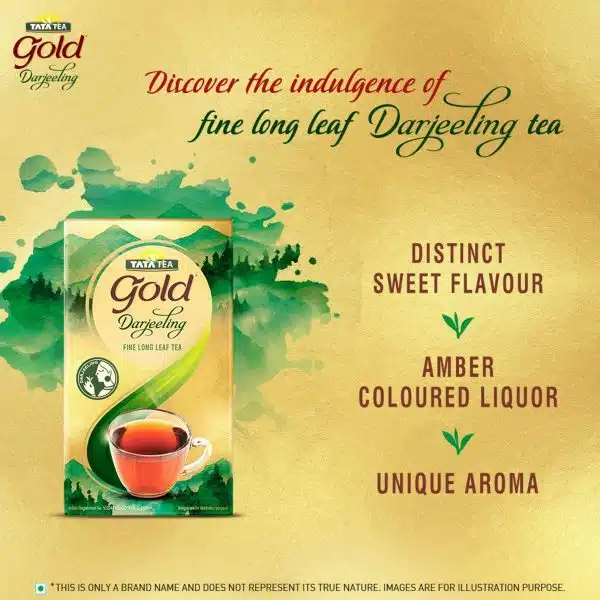 Tata Tea Gold Darjeeling Fine Long Leaf Authentic Darjeeling Black Tea 200g 6