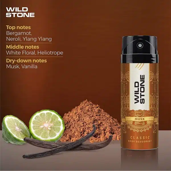 Wild Stone Classic Deodorant for Men Musk 225ml 2