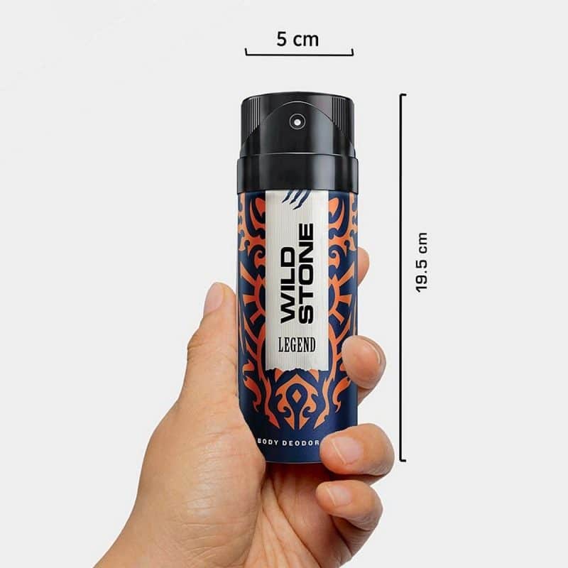 Wild Stone Legend Long Lasting Body Deodorant Spray for Men 225ml 4