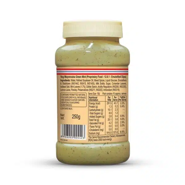 Funfoods Mayonnaise Green Mint 250 grams