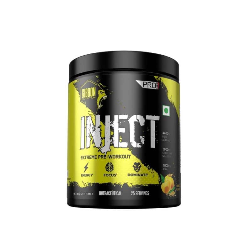 Gibbon Nutrition Inject X Treme Pre Workout Mango Flavour 250 grams 3