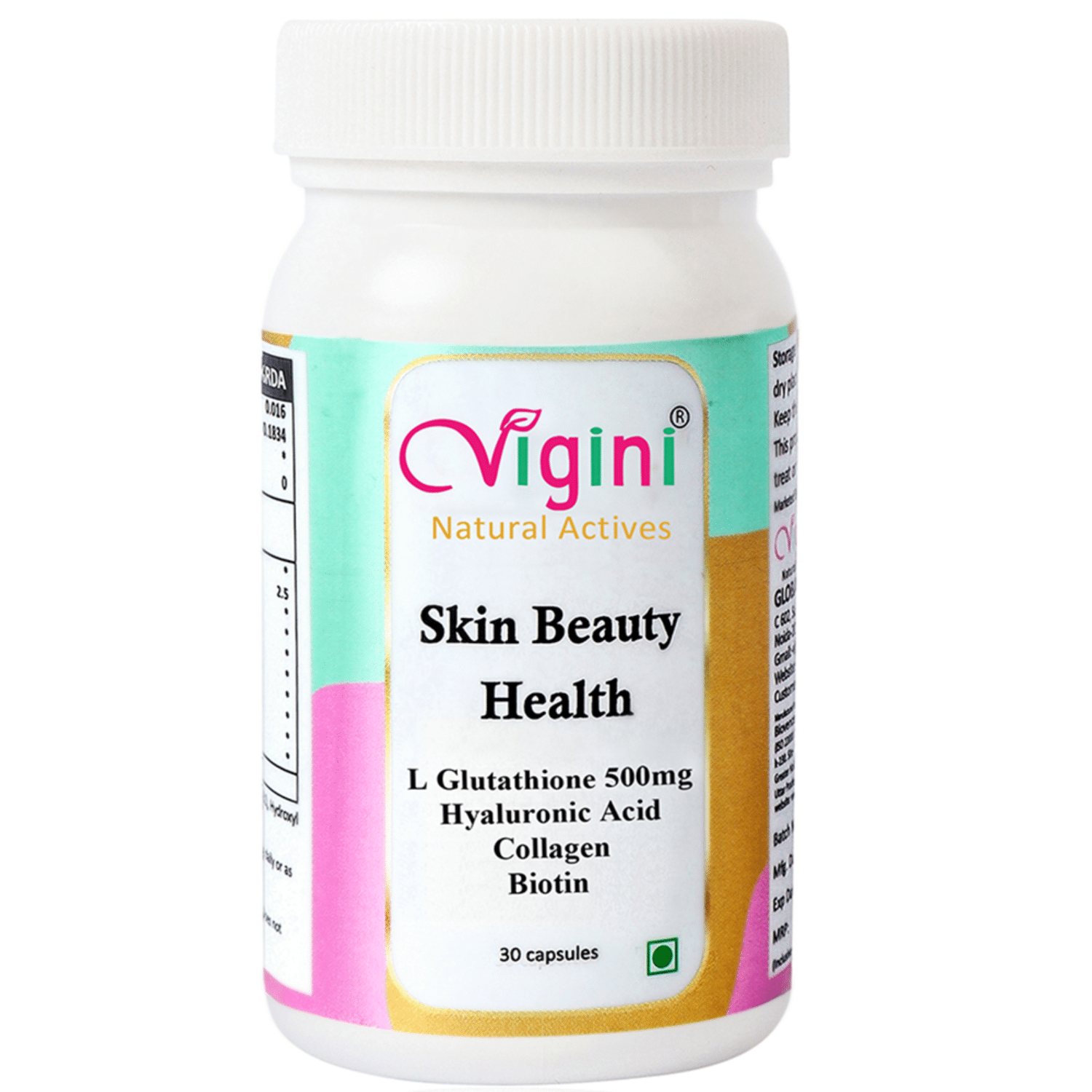 Vigini Glutathione 500 mg Skin Whitening Lightening Brightening