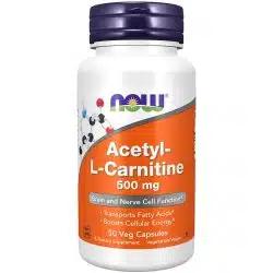 NOW Foods Acetyl L carnitine 500mg 50 Capsules 3