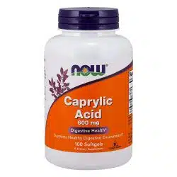 NOW Foods Caprylic Acid 600 mg 100 capsules 2