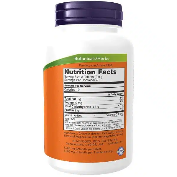 NOW Foods Chlorella 1000mg 120 tablets