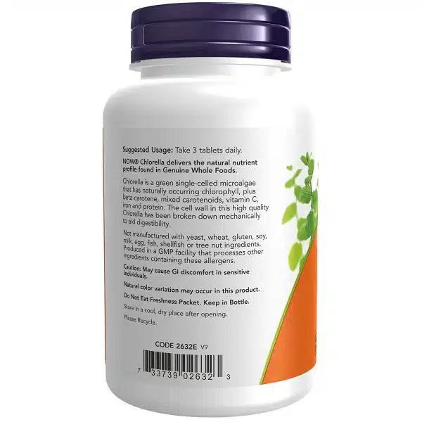 NOW Foods Chlorella 1000mg 120 tablets 3