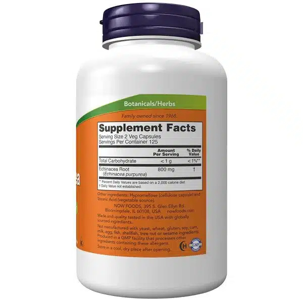 NOW Foods Echinacea 400mg 250 capsules 3