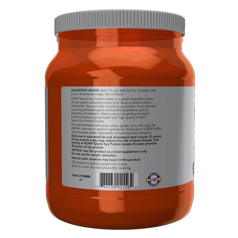 NOW Foods Soy Protein Isolate 544 grams 2
