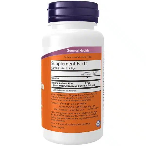 Now Foods Astaxanthin Softgels 4 mg 90 softgels 2