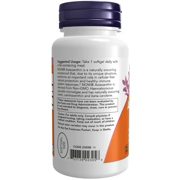 Now Foods Astaxanthin Softgels 4 mg 90 softgels 3