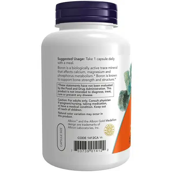Now Foods Boron 3 Mg Bone Support 250 capsules