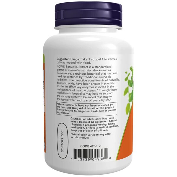 Now Foods Boswellia Extract 500 mg 90 softgels 3