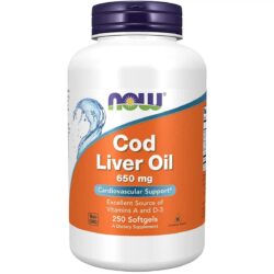 Now Foods Cod Liver Oil 650 mg 250 softgels 2