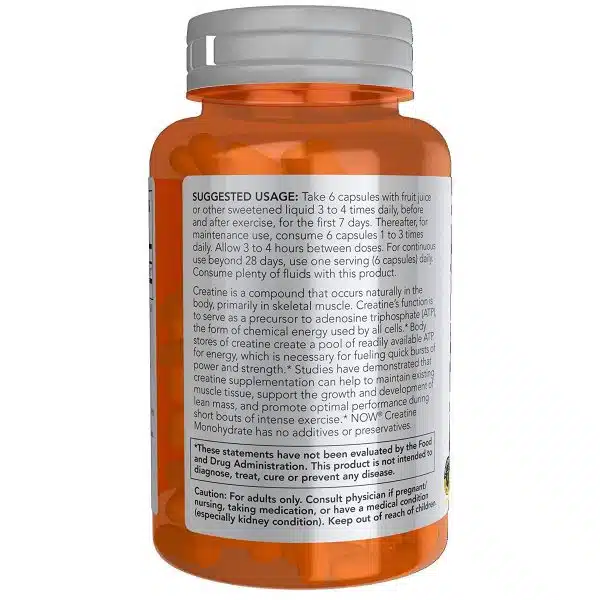 Now Foods Creatine Monohydrate 750 mg 120 capsules 3
