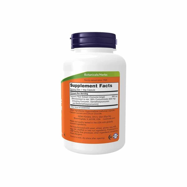 Now Foods Curcumin Turmeric Root Extract 120 capsules 3