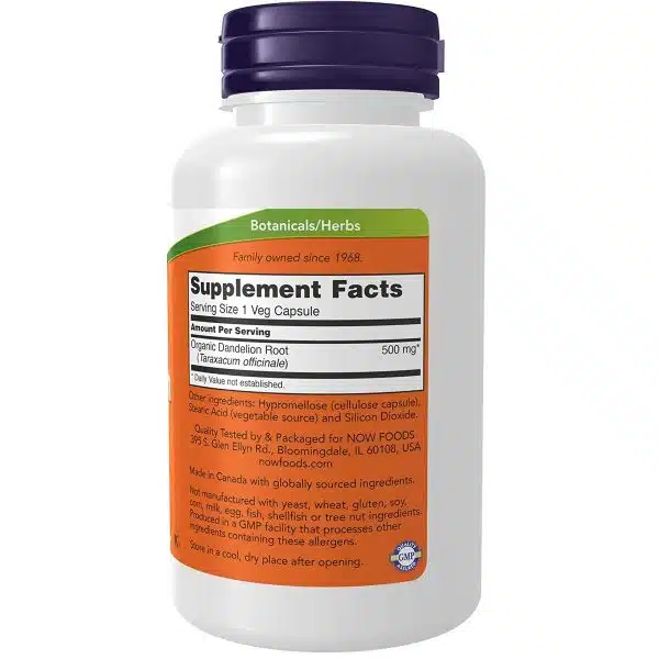 Now Foods Dandelion Root 500mg 100 capsules