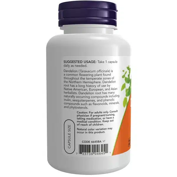 Now Foods Dandelion Root 500mg 100 capsules 3