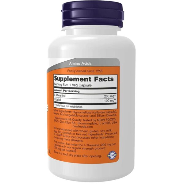Now Foods Double Strength L Theanine 120 capsules 2