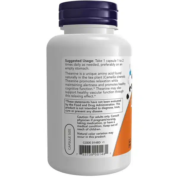 Now Foods Double Strength L Theanine 120 capsules 3