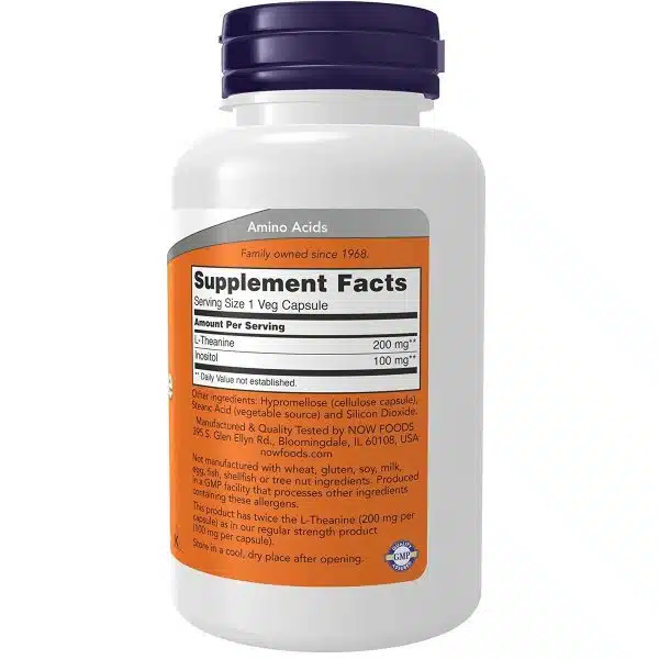 Now Foods Double Strength L Theanine 200 mg 120 capsule 2