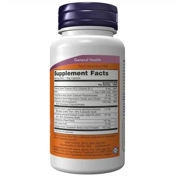 Now Foods Glucose Metabolic Support 90 capsules 3