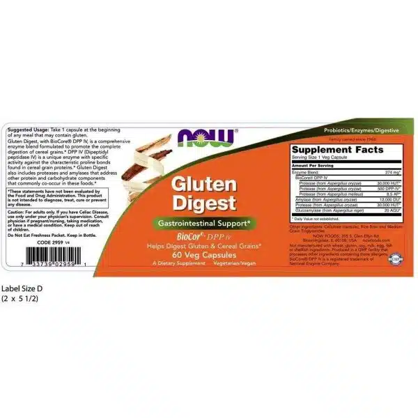 Now Foods Gluten Digest 60 Capsules 3