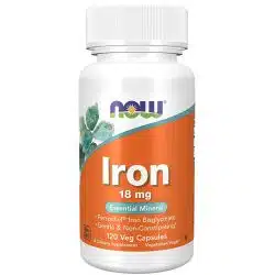 Now Foods Iron 18 mg 120 capsules