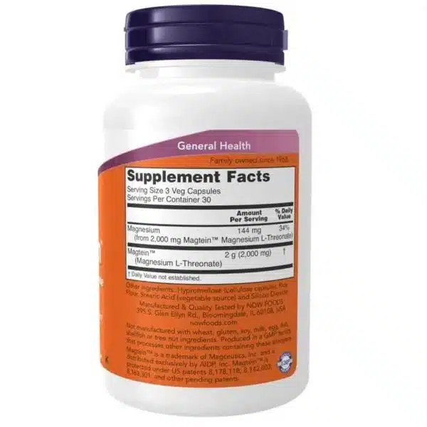 Now Foods Magtein Cognitive Support 90 capsules 2