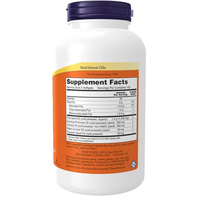 Now Foods Omega 3 6 9 1000mg 250 capsules 3