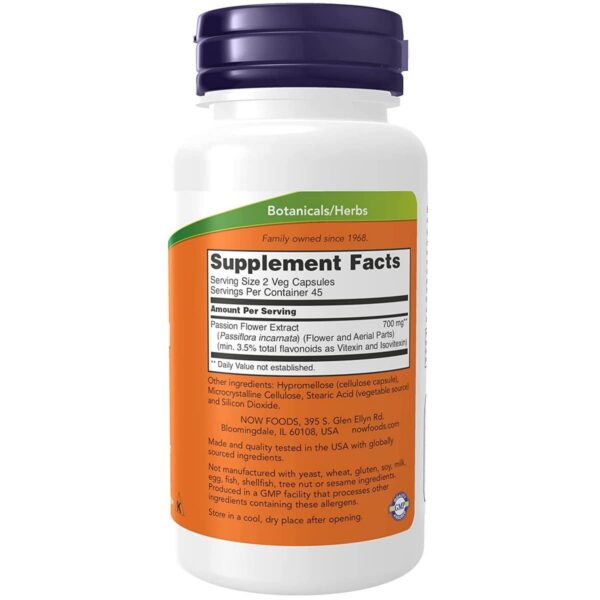Now Foods Passion Flower Extract 90 capsules 2