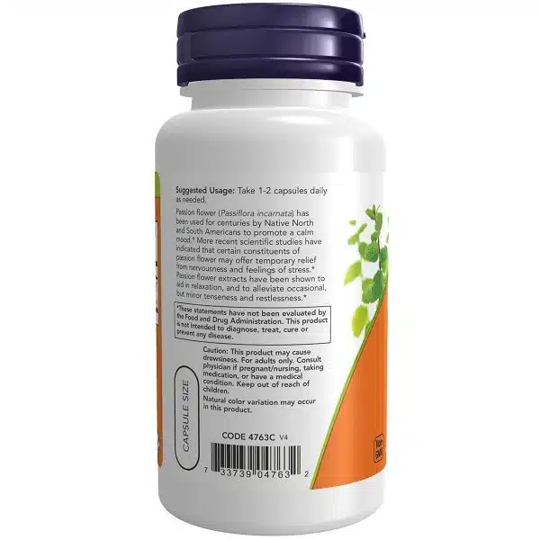 Now Foods Passion Flower Extract 90 capsules 3