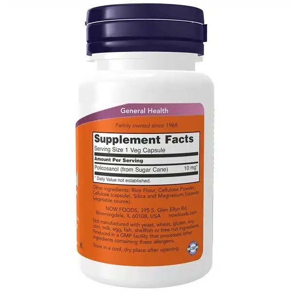 Now Foods Policosanol 10 mg 90 capsules