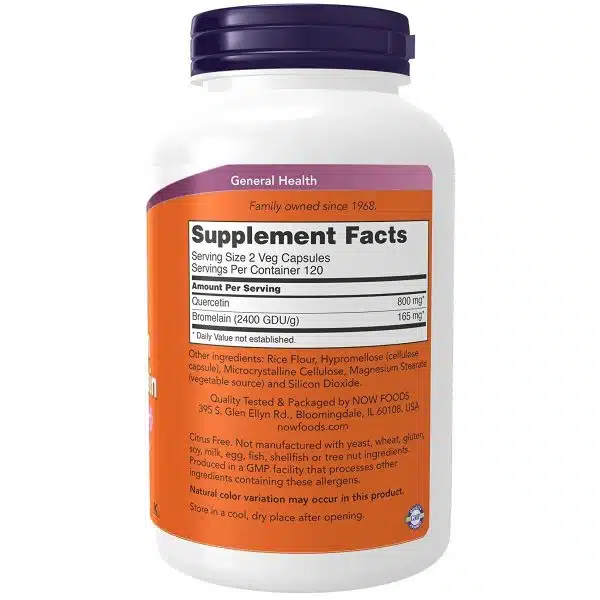 Now Foods Quercetin with Bromelain Veg Capsules 240 capsules 2