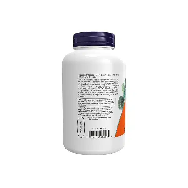 Now Foods Silica Complex 500 mg 180 tablets