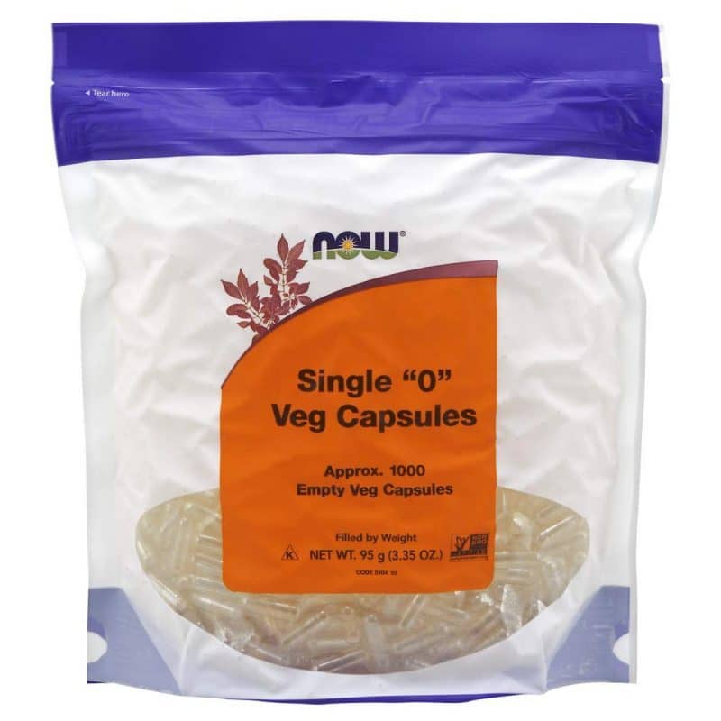 Now Foods Single 0 Empty Vcaps 1000 capsules