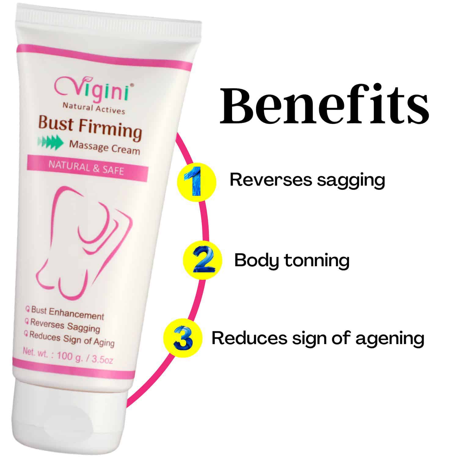 Vigini Breast Enlargement Enhancement Bust Firming Cream 100 ml