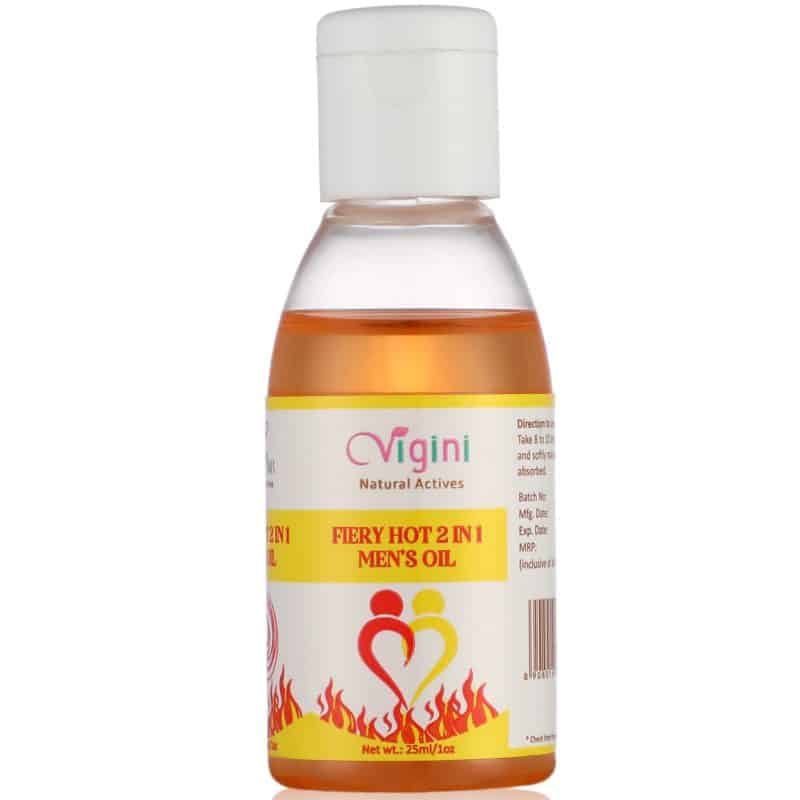 Vigini Fiery Hot 2 in 1 Men Lubricant Massage Oil 25ml 1