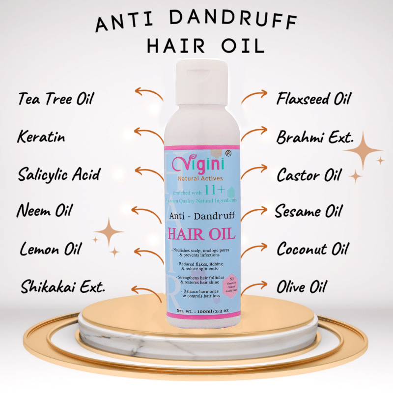 Vigini Natural Anti Dandruff Itchy Scalp Hair Care Oil 100 ml 2