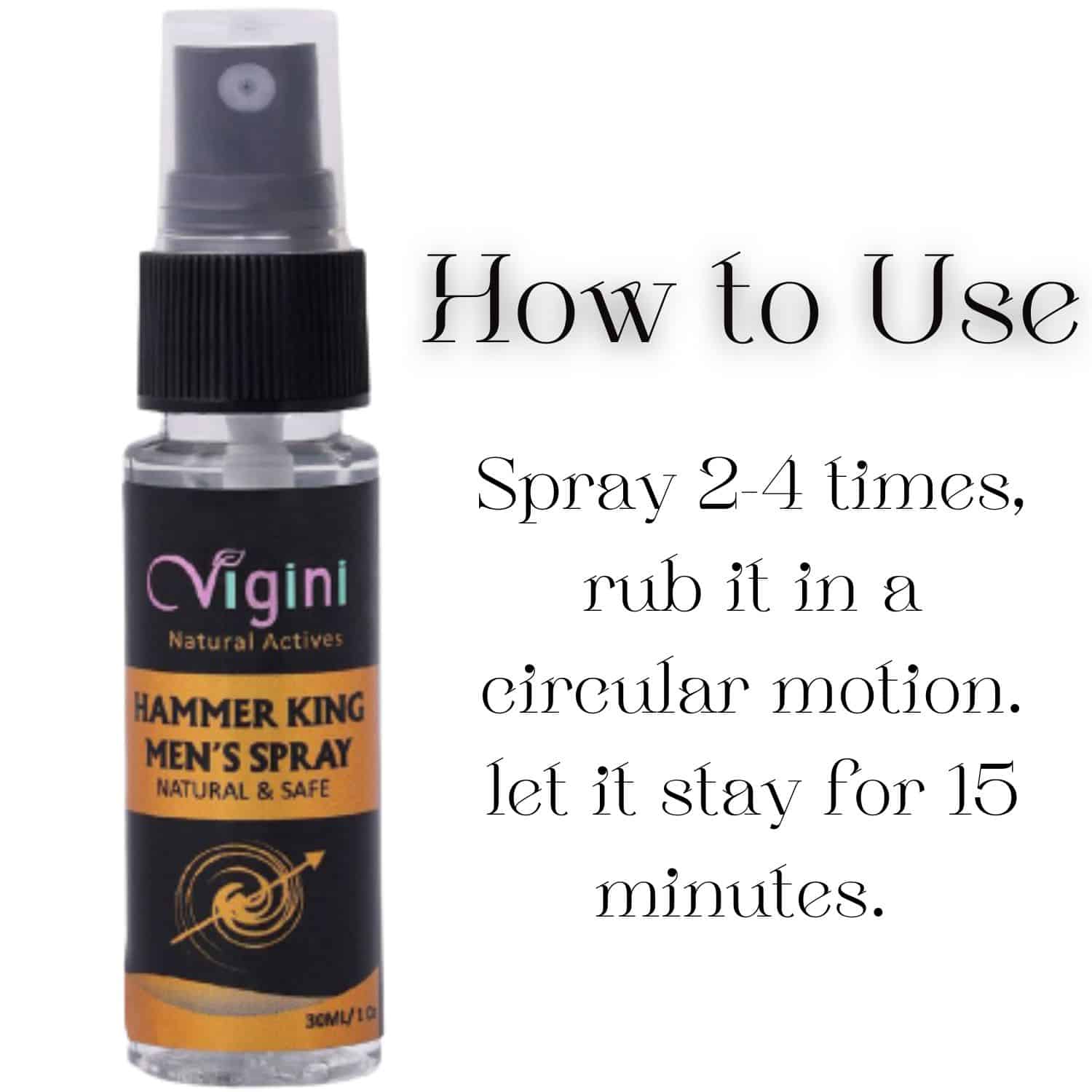 Vigini Natural Hammer King Intimate Deodorant Spray Men (30 ml) | RichesM  Healthcare