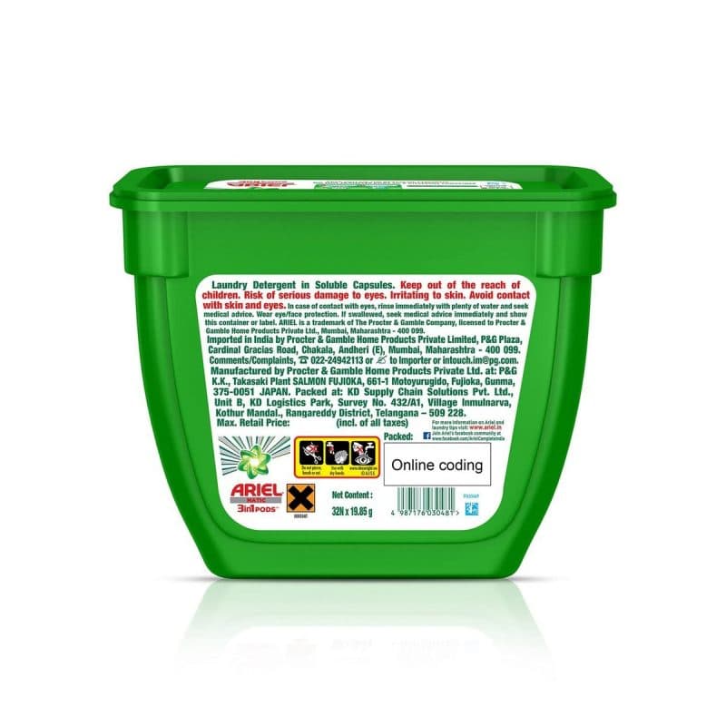 Ariel Matic 3in1 PODs Liquid Detergent 32 Packs 657 grams 3