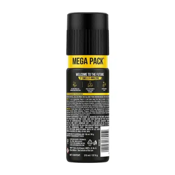 Axe Adrenaline Deodorant Bodyspray For Men 215 ml 2