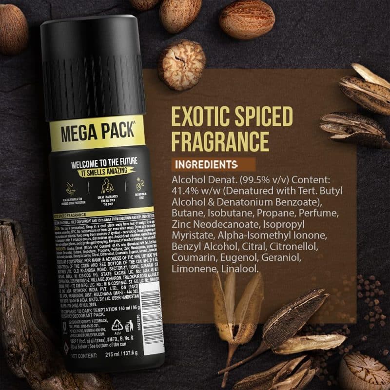 Axe Gold Temptation Deodorant Bodyspray for Men 215 ml 3