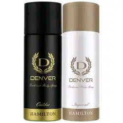 Denver Deodorant Body Spray Caliber and Imperial for Men 165ml each Pack of 2